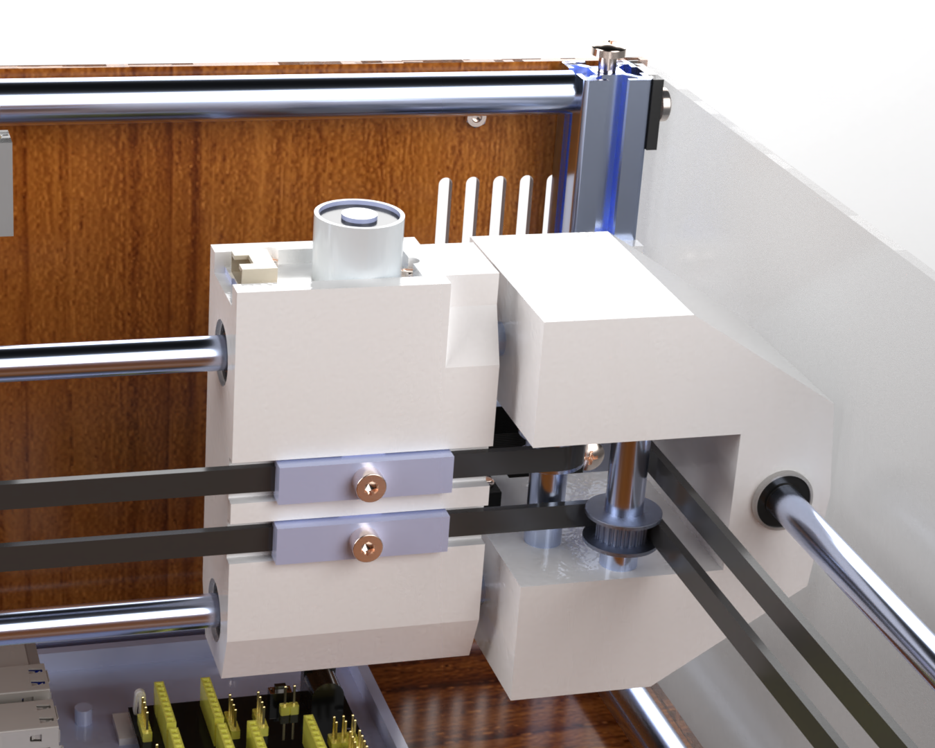 Traverse mechanism for automated chessboard utilising electromagnet